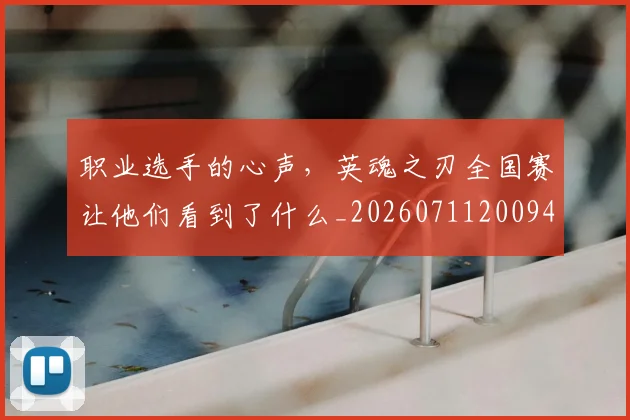 职业选手的心声，英魂之刃全国赛让他们看到了什么_20260711200946